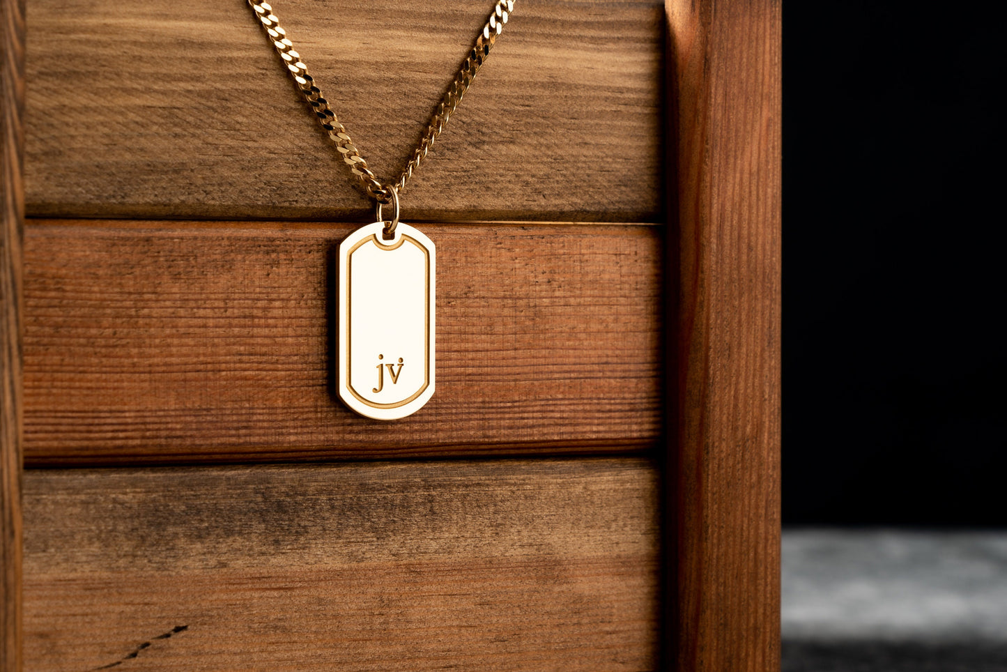 Men's Personalized Dog Tag Necklace - Engraved 925 Sterling Silver | Magnolia Men