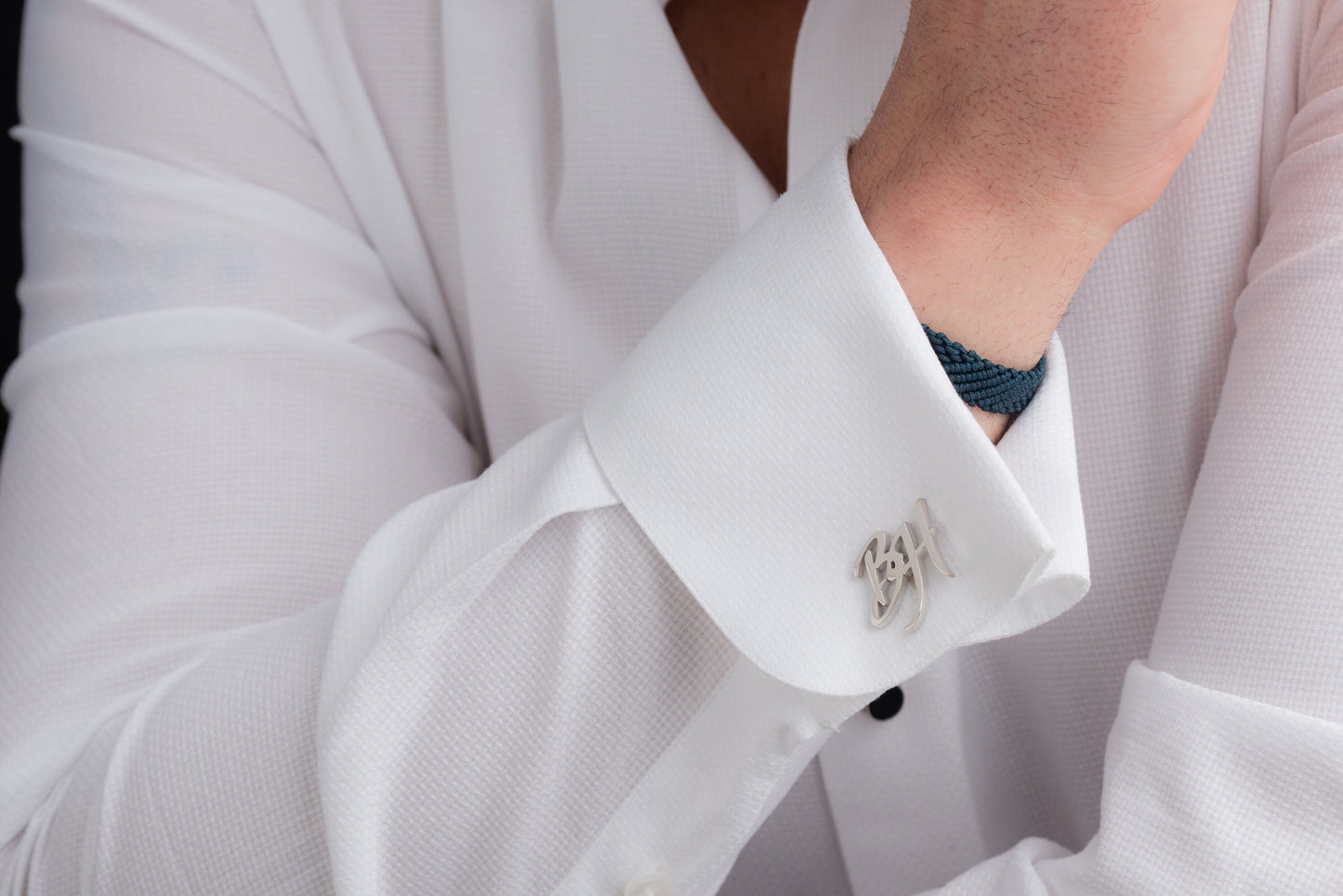 Handmade Personalized Sterling Silver Cufflinks - Custom Monogram | Magnolia Men
