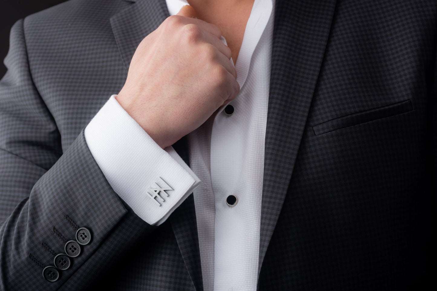 Custom Initial Cufflinks - 925 Sterling Silver | Magnolia Men