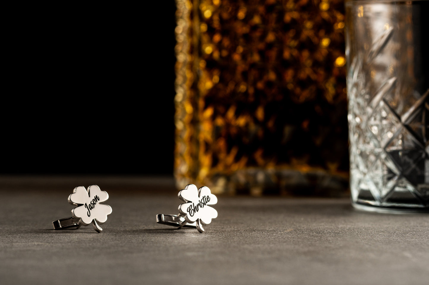 Personalized Four Leaf Clover Cufflinks - 925 Sterling Silver | Magnolia Men