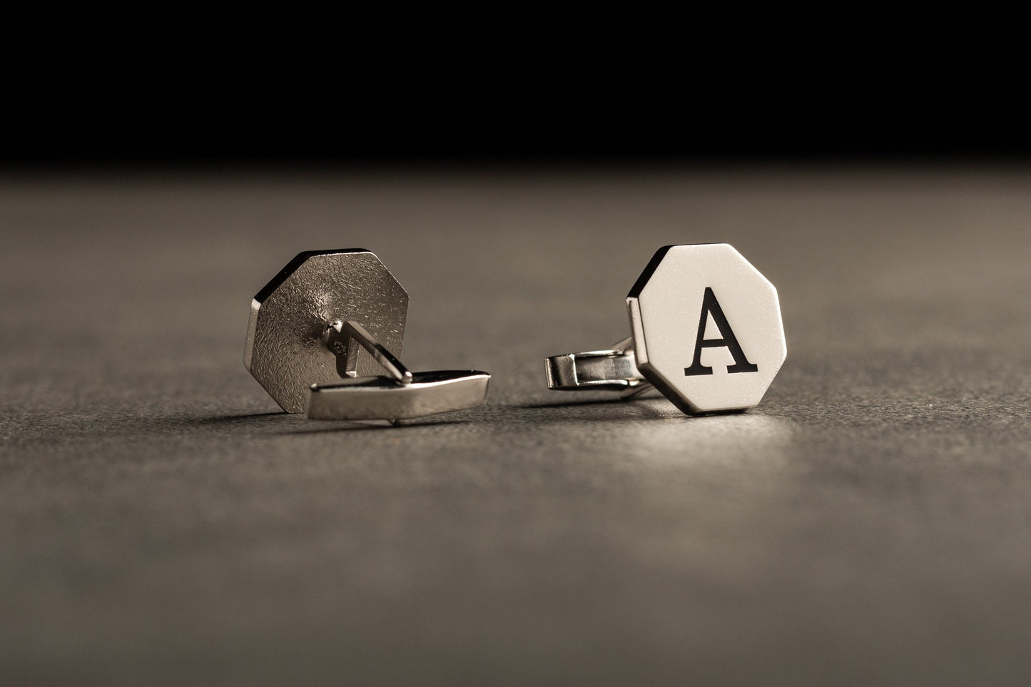 Personalized Hexagon Initial Cufflinks - 925 Sterling Silver | Magnolia Men