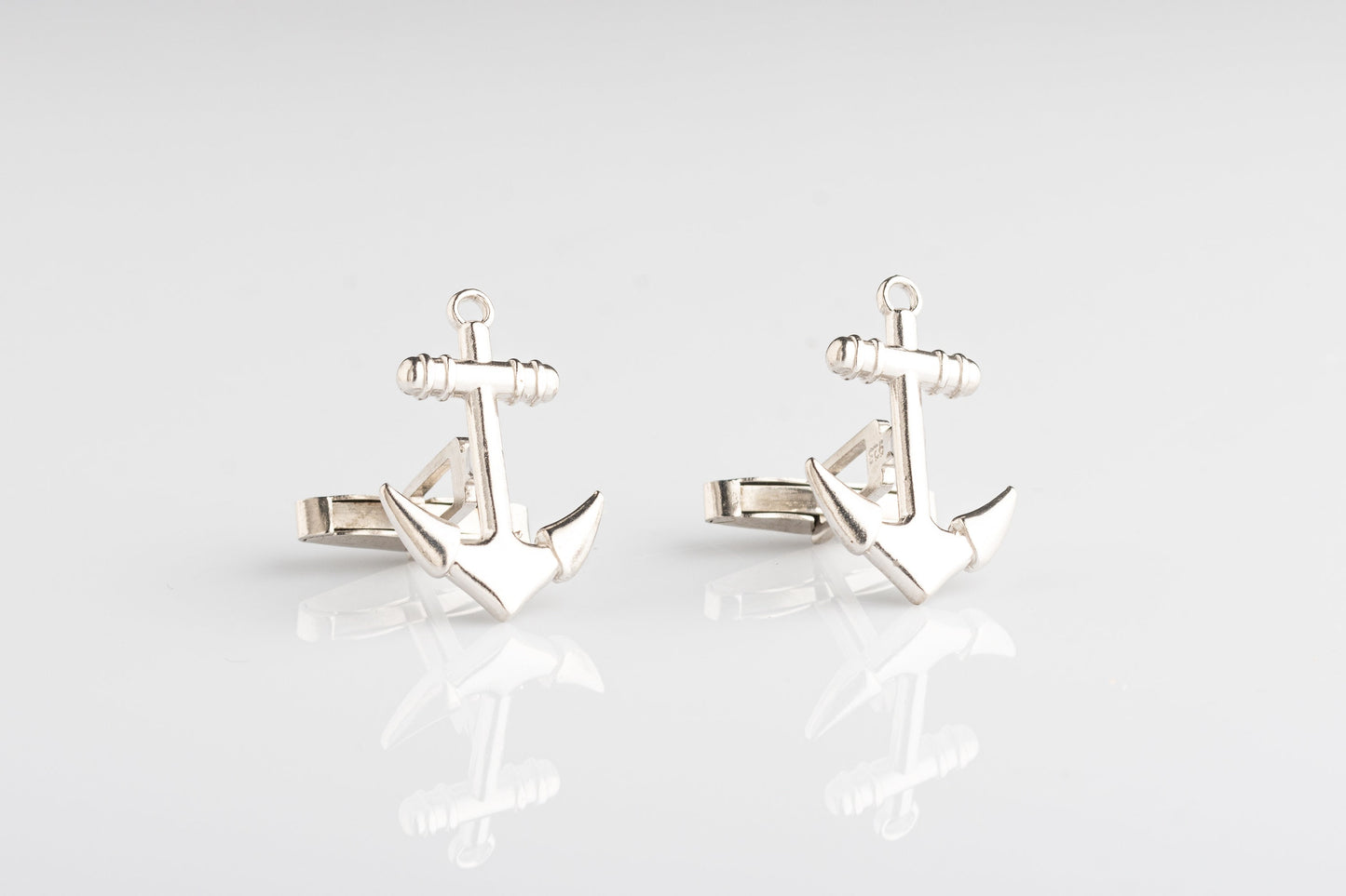 Personalized Anchor Cufflinks - 925 Sterling Silver  | Magnolia Men