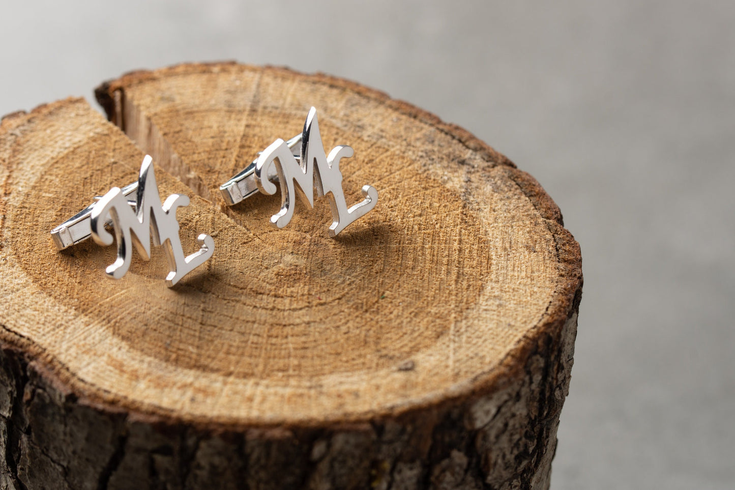 Personalized Initial Cutout Cufflinks - 925 Sterling Silver  | Magnolia Men