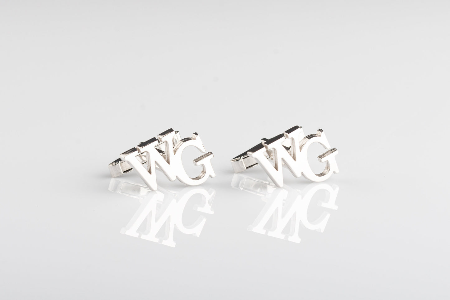 Groom Initial Cufflinks | Personalized 925 Sterling Silver