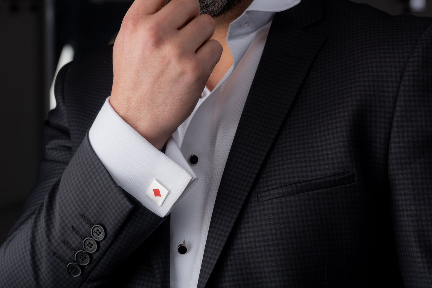 Personalized Playing Cards Poker Cufflinks - 925 Sterling Silver | Magnolia Men