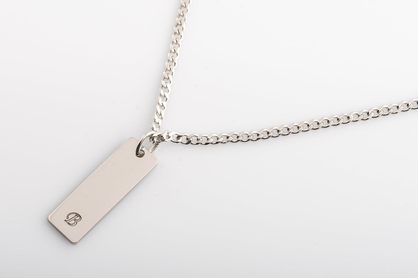 Personalized Engraved Bar Necklace - Sterling Silver | Magnolia Men