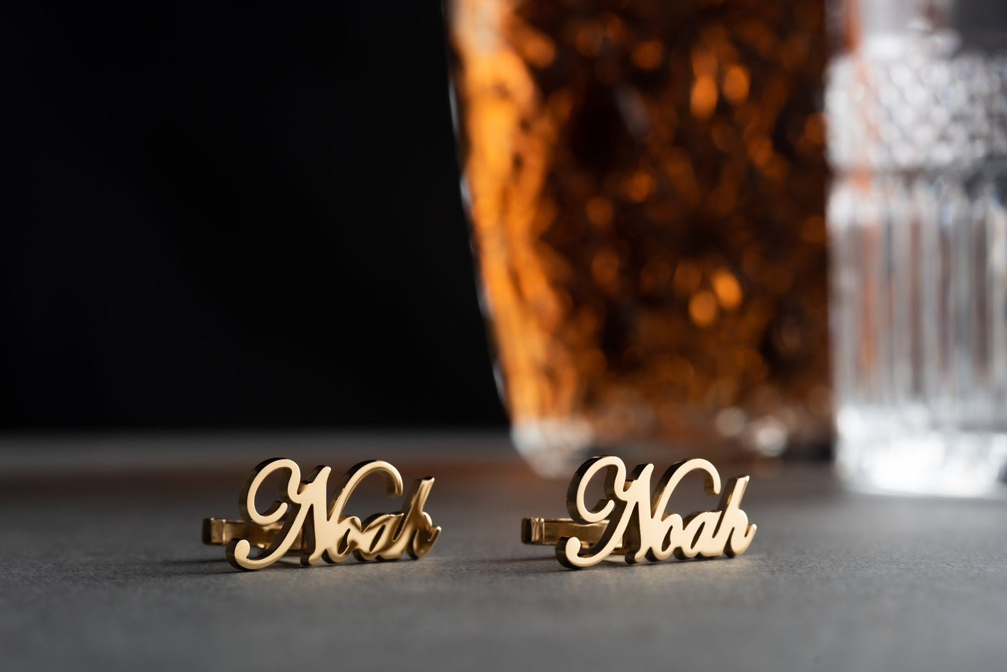 Script Name Cutout Cufflinks for Men | Sterling Silver