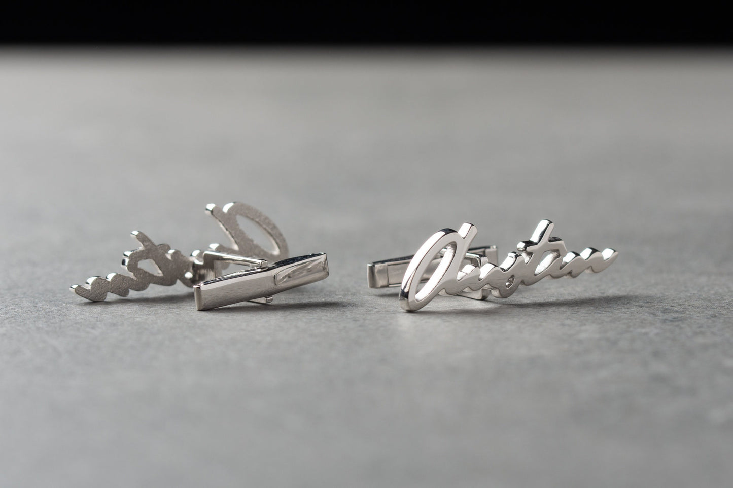 Personalized Signature Name Cutout Cufflinks - 925 Sterling Silver | Magnolia Men
