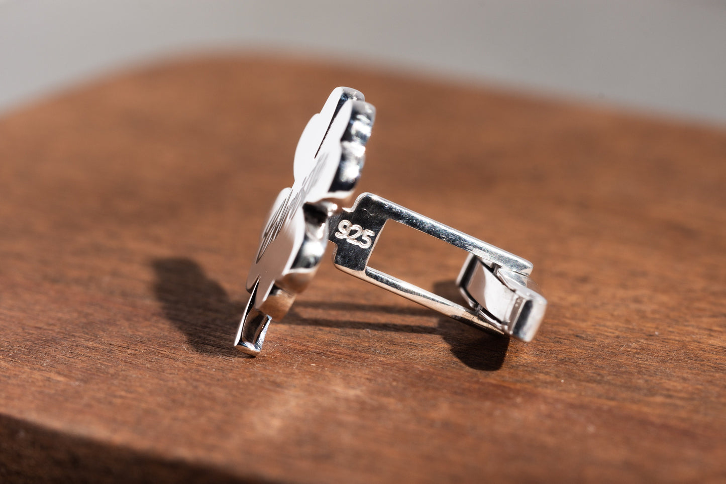 Personalized Four Leaf Clover Cufflinks - 925 Sterling Silver | Magnolia Men