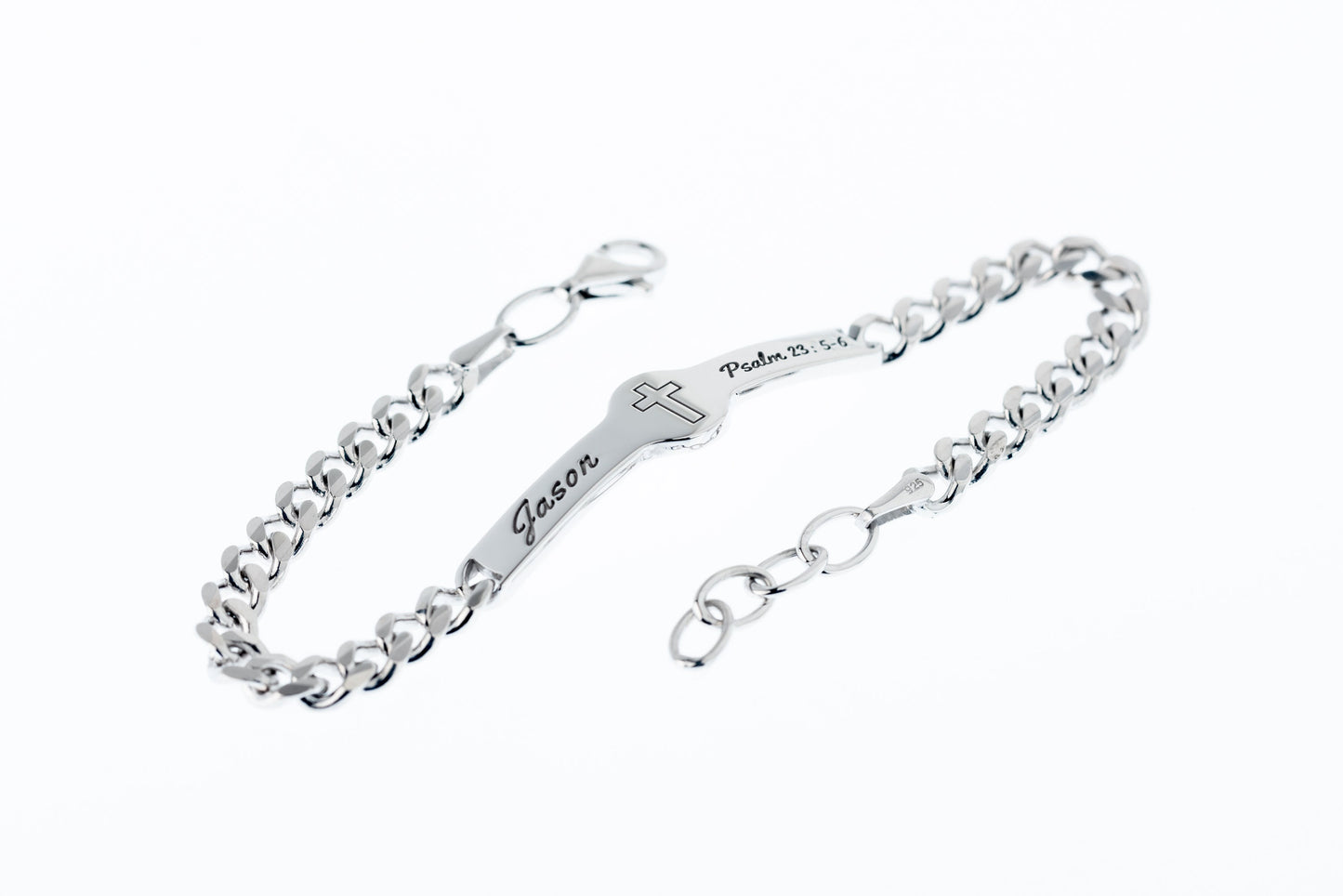 Personalized Men's ID Bracelet - 925 Sterling Silver Custom Name  | Magnolia Men