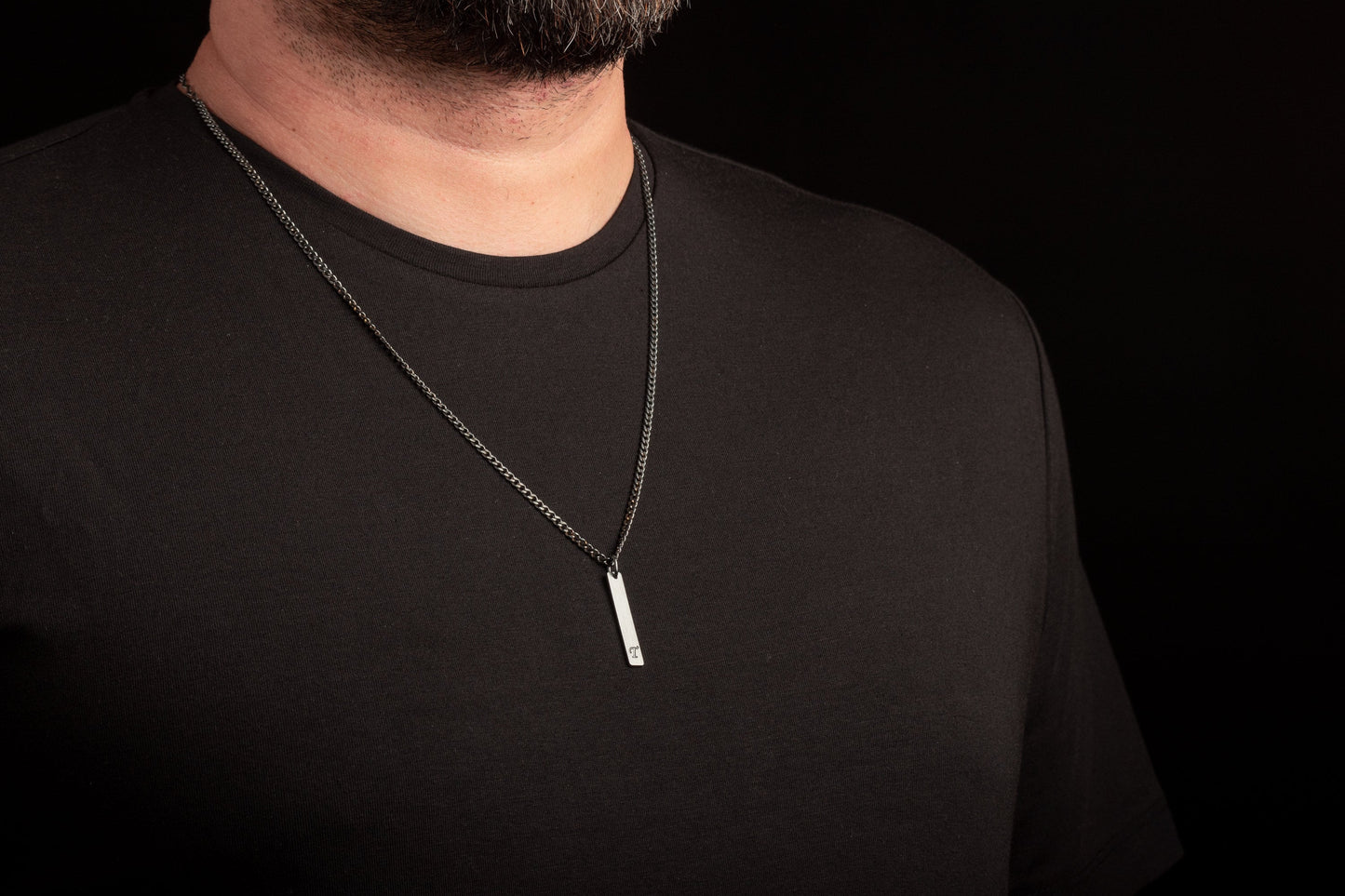 Personalized Engraved Bar Necklace - Sterling Silver | Magnolia Men