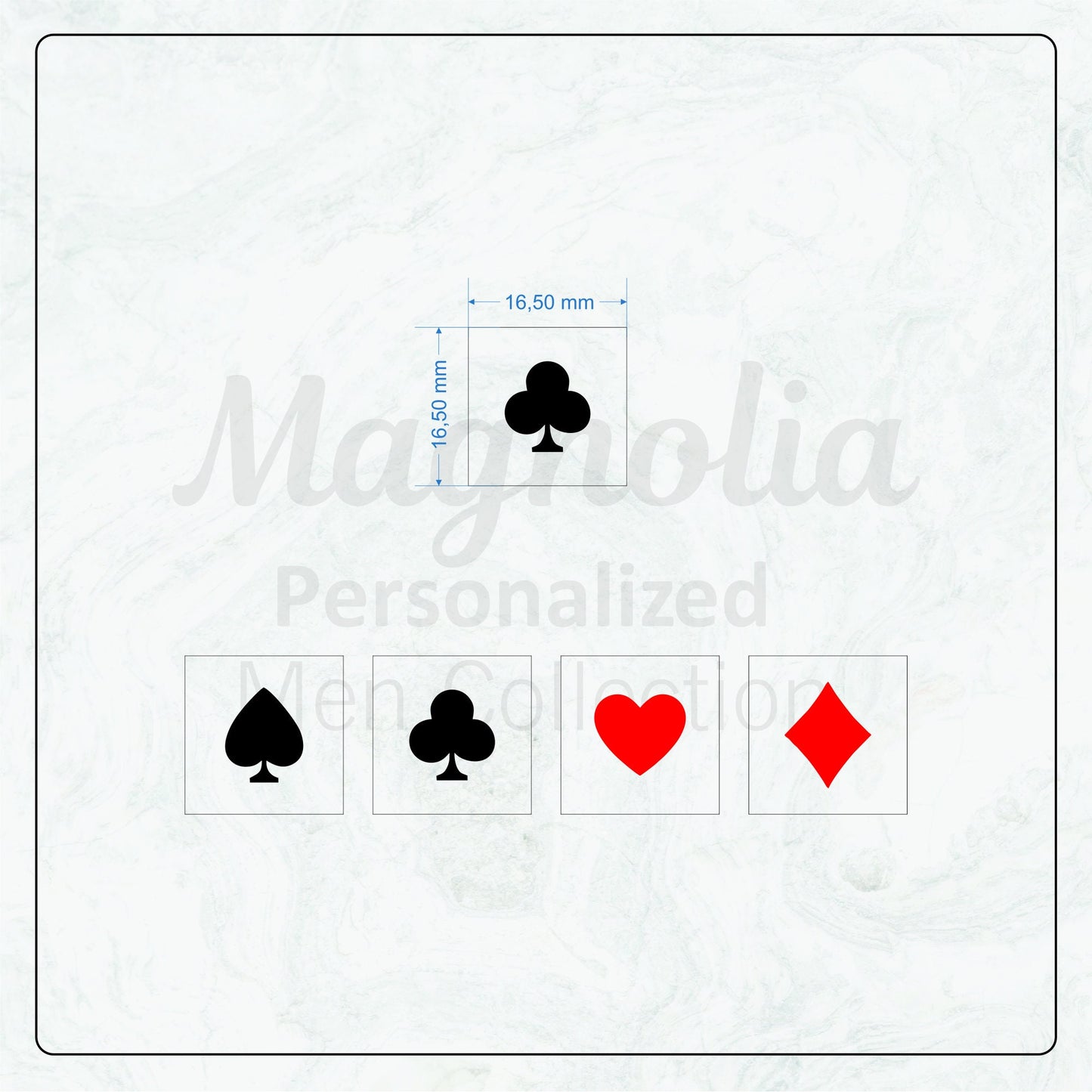 Personalized Playing Cards Poker Cufflinks - 925 Sterling Silver | Magnolia Men