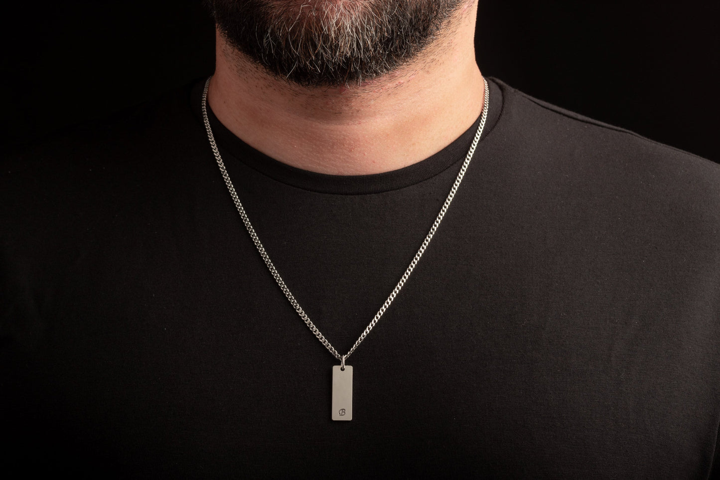 Personalized Engraved Bar Necklace - Sterling Silver | Magnolia Men