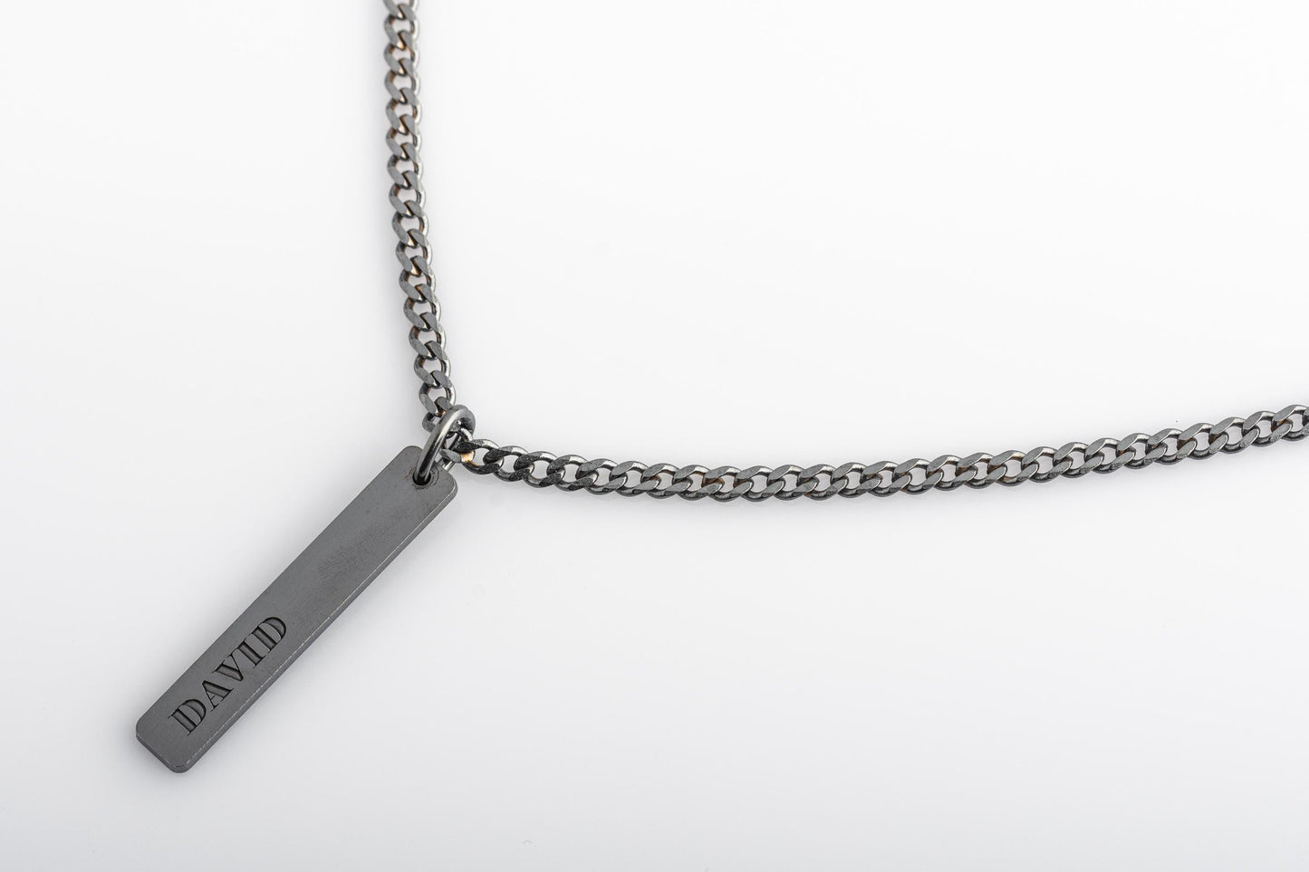 Personalized Engraved Bar Necklace - Sterling Silver | Magnolia Men