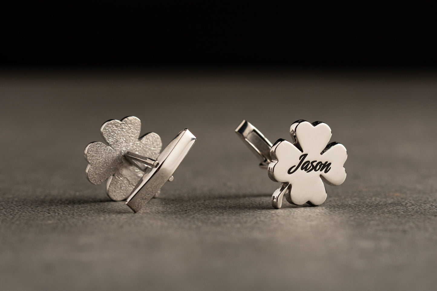 Personalized Four Leaf Clover Cufflinks - 925 Sterling Silver | Magnolia Men