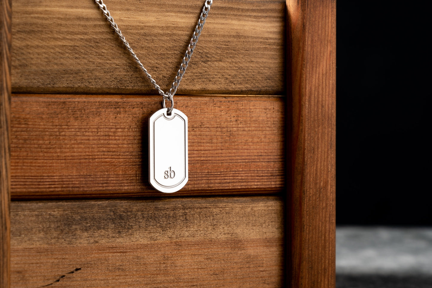 Men's Personalized Dog Tag Necklace - Engraved 925 Sterling Silver | Magnolia Men