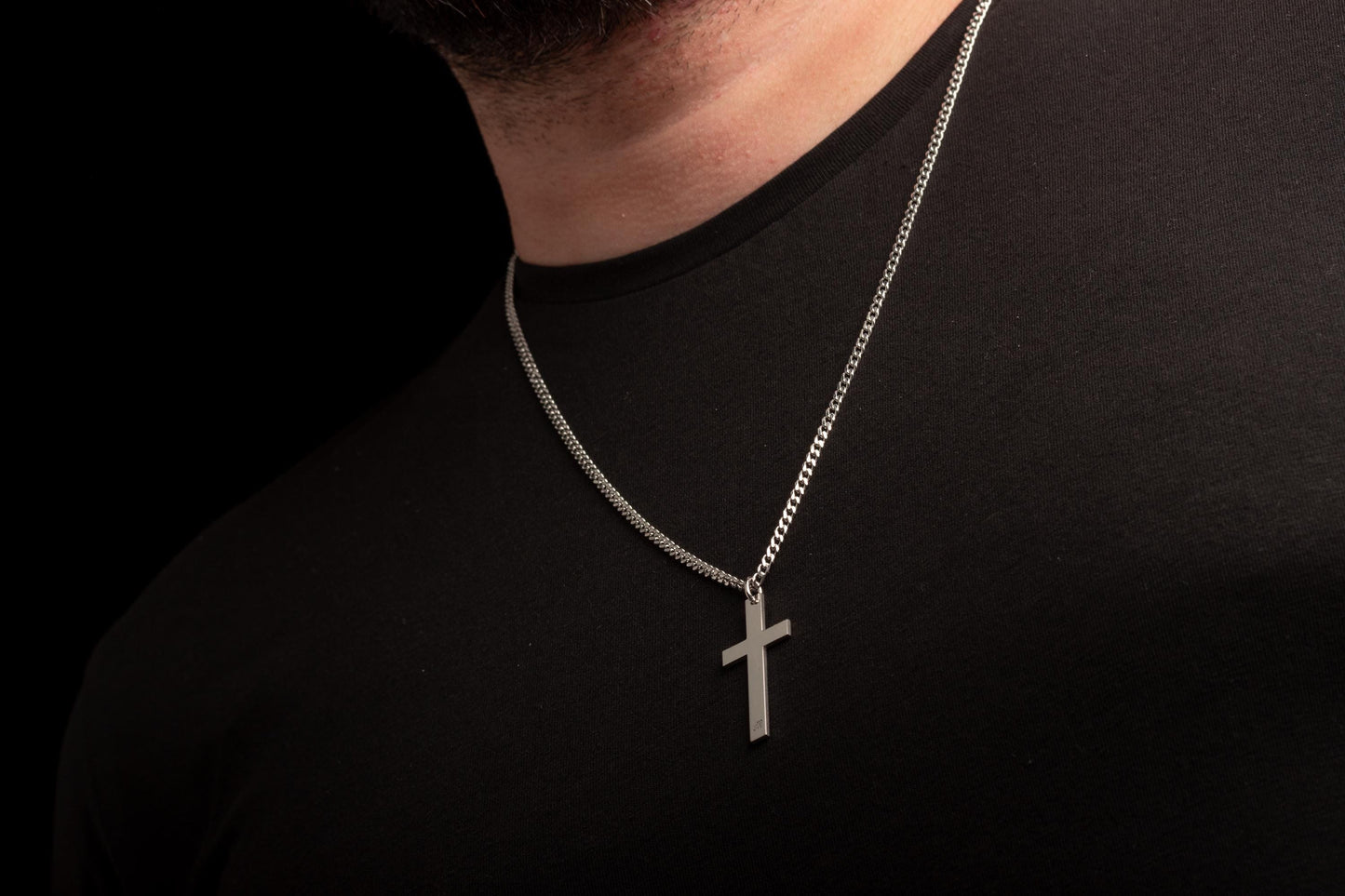 Personalized Silver Cross Necklace for Men | Magnolia Men