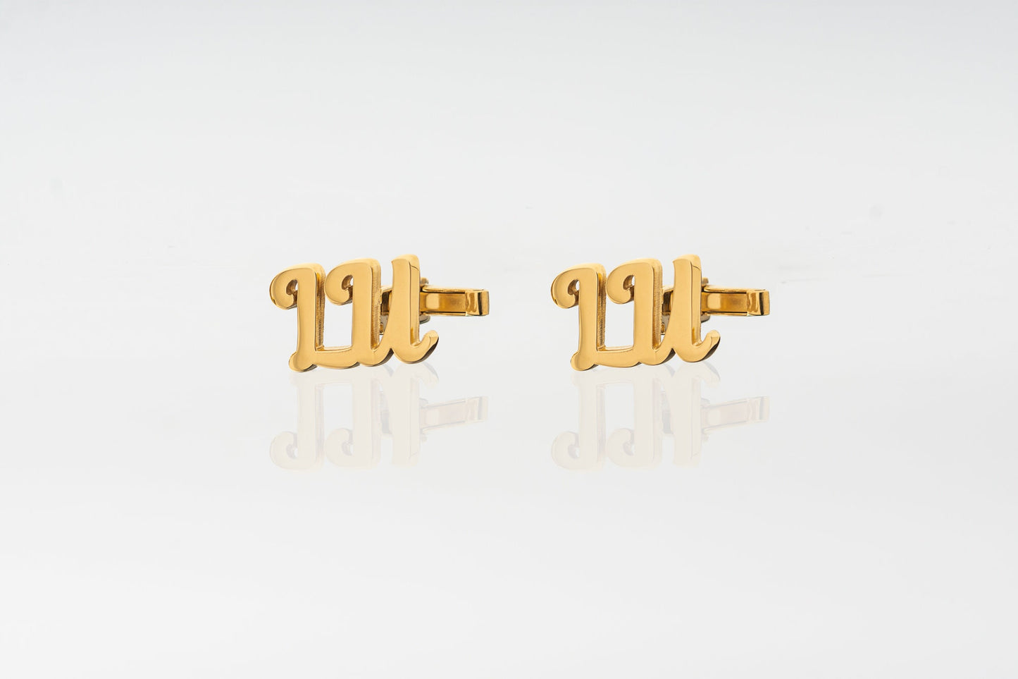 Personalized Side-by-Side Initial Cutout Cufflinks - 925 Sterling Silver  | Magnolia Men