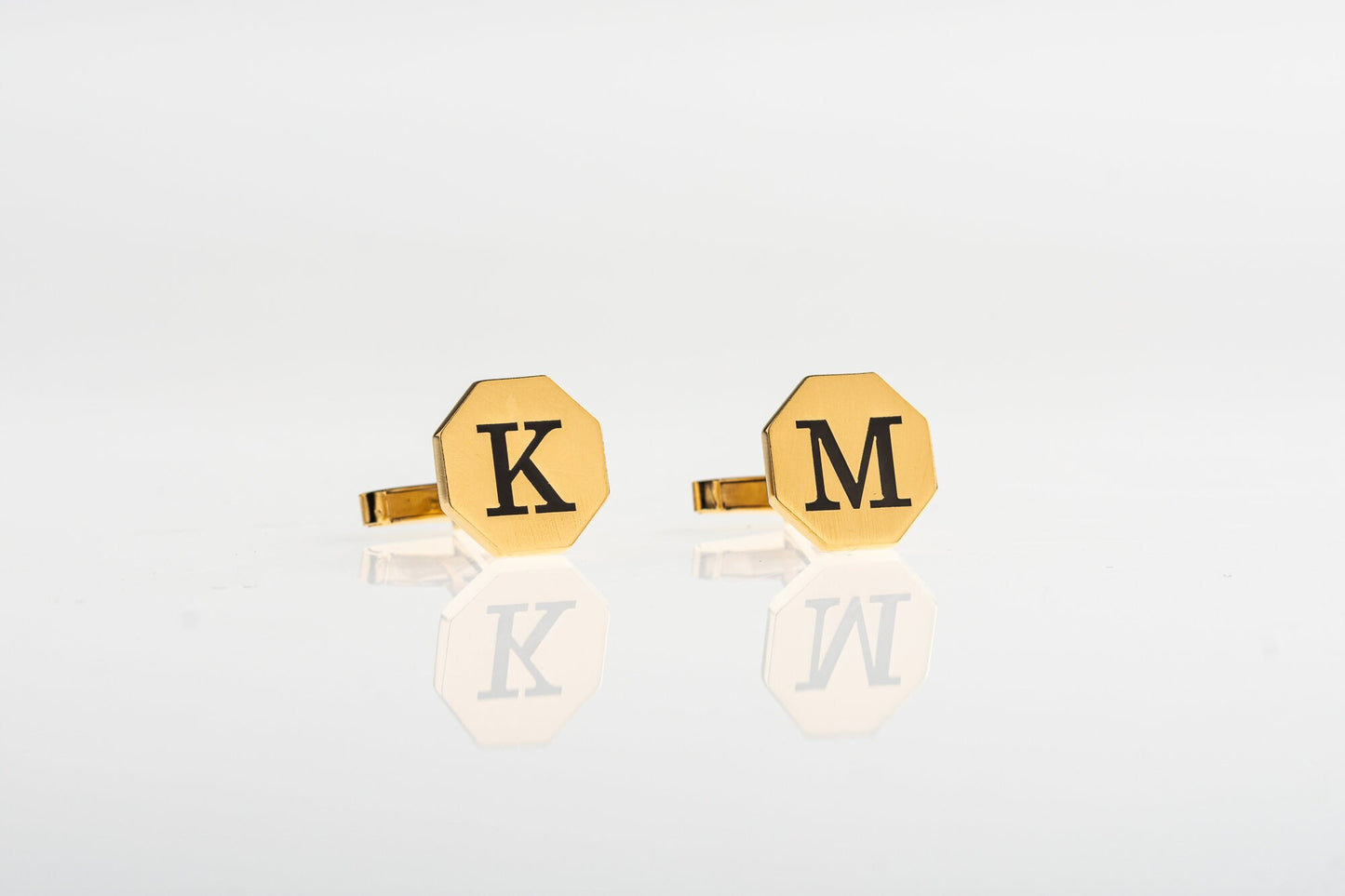 Personalized Hexagon Initial Cufflinks - 925 Sterling Silver | Magnolia Men