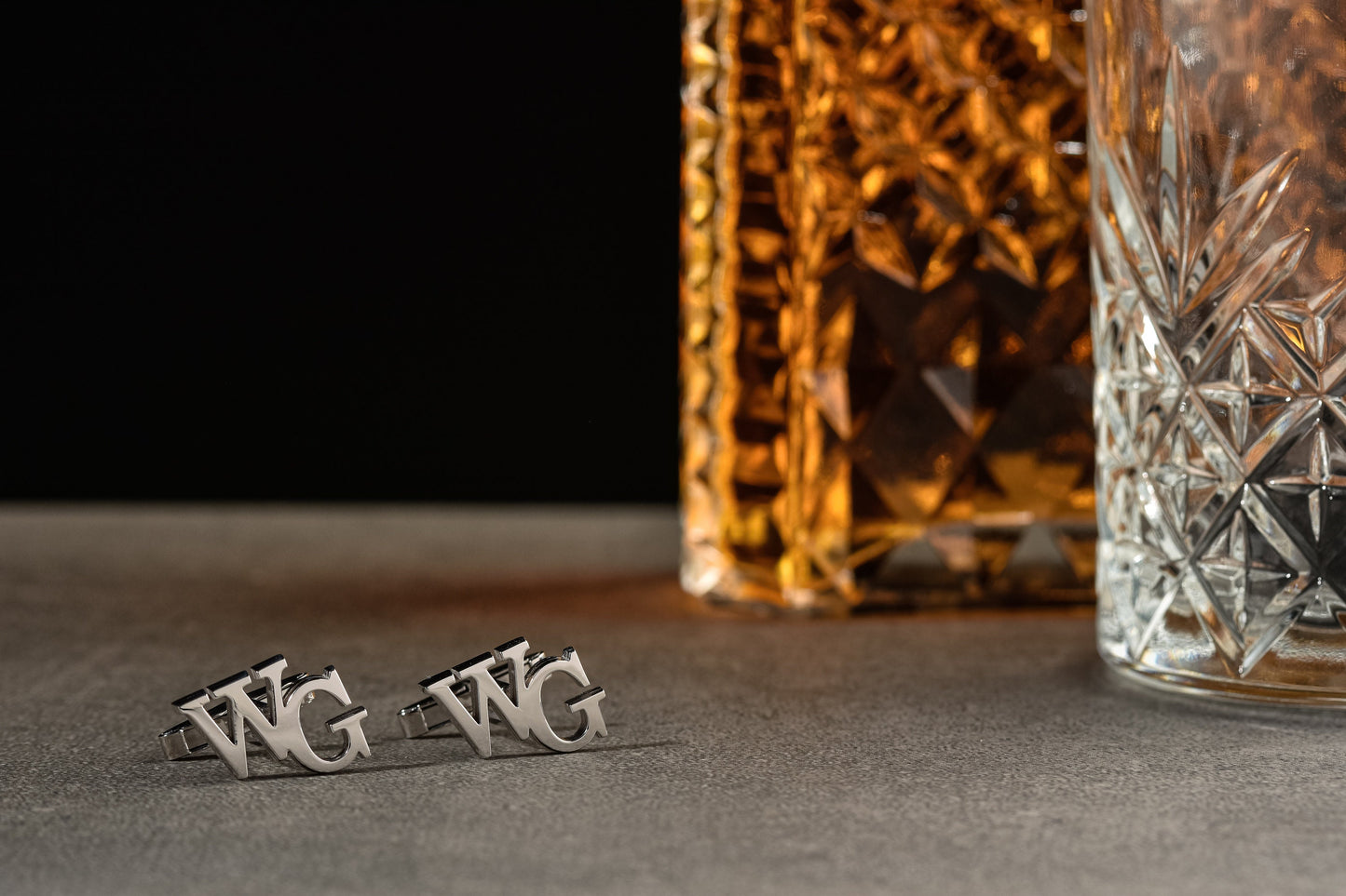 Groom Initial Cufflinks | Personalized 925 Sterling Silver