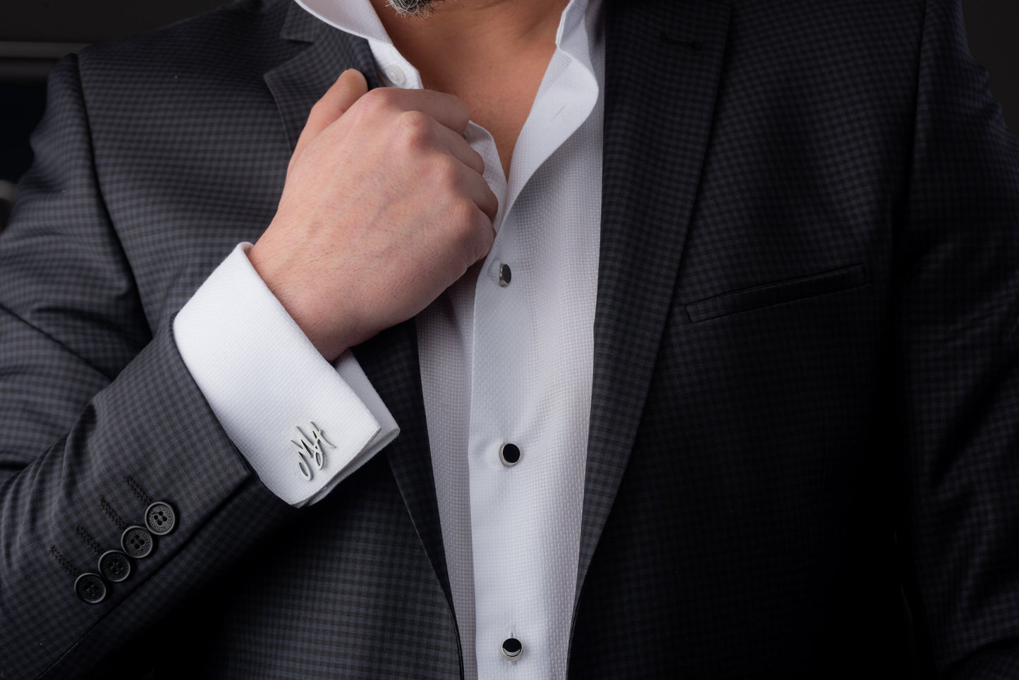 Handmade Personalized Sterling Silver Cufflinks - Custom Monogram | Magnolia Men