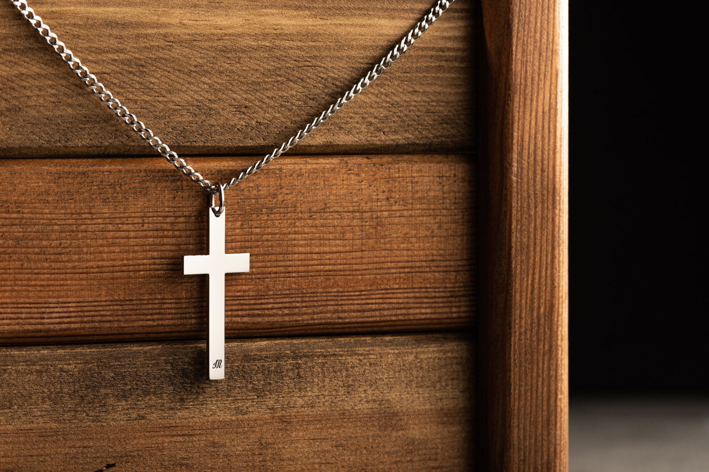 Personalized Silver Cross Necklace for Men | Magnolia Men