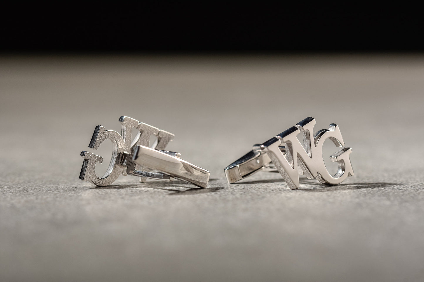Groom Initial Cufflinks | Personalized 925 Sterling Silver