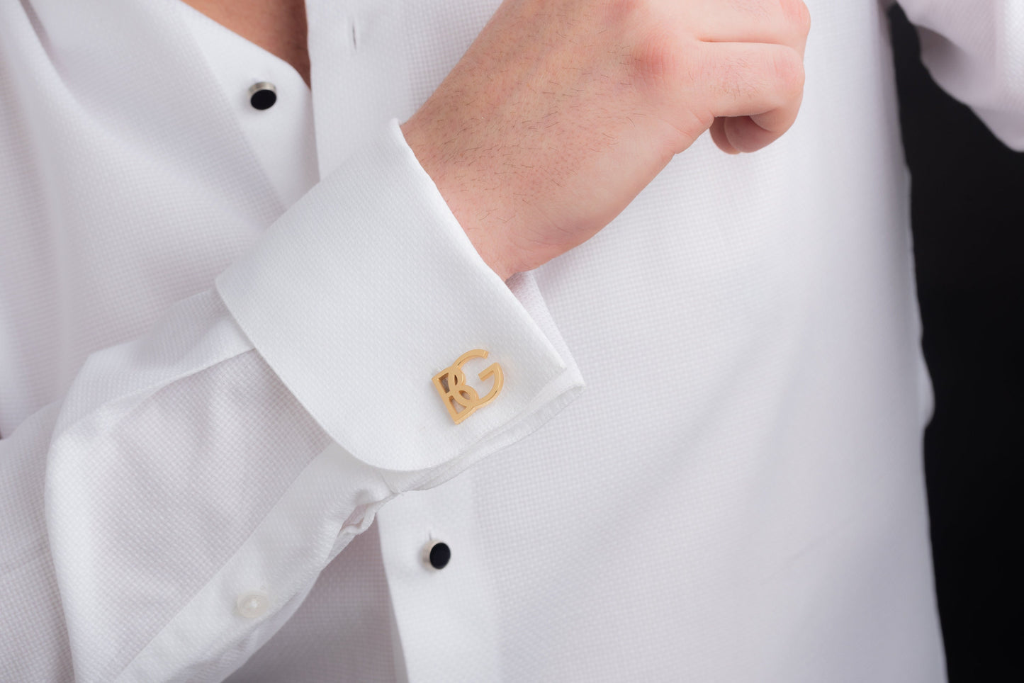 Custom Initial Cufflinks - 925 Sterling Silver | Magnolia Men