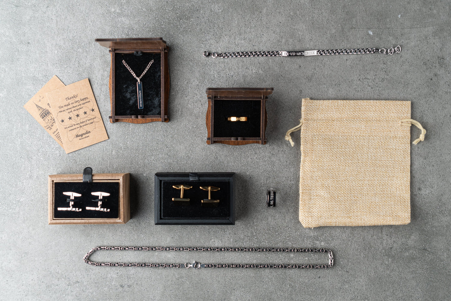 Personalized Pi Symbol Cufflinks - 925 Sterling Silver | Magnolia Men