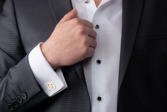 Custom Sterling Silver Groomsmen Gift Cufflinks Handcrafted - Magnolia Men