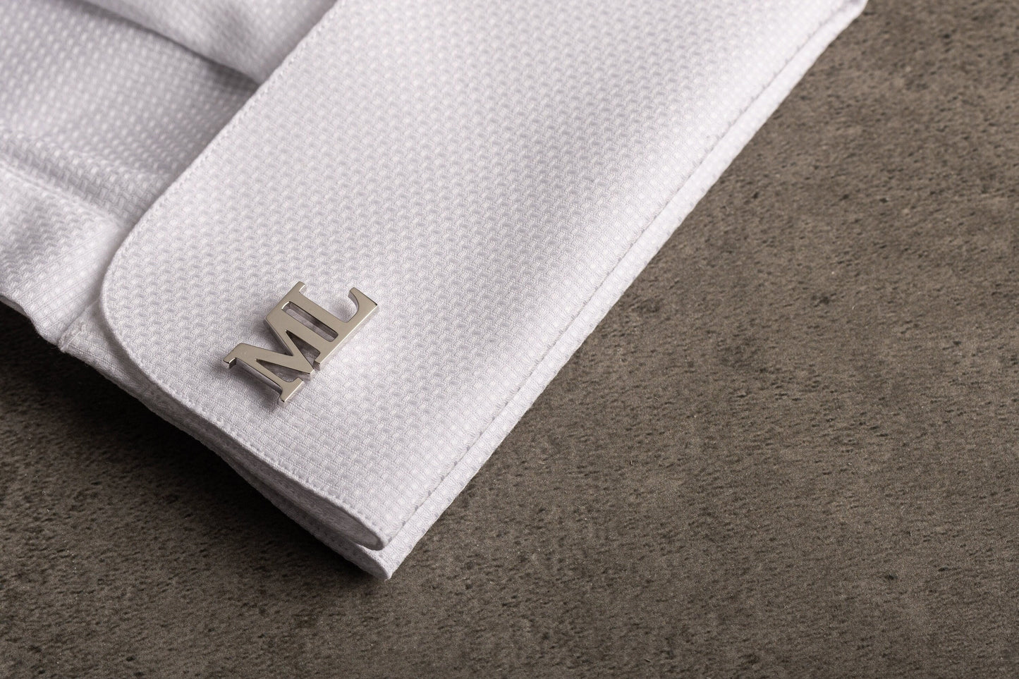 Handcrafted 925 sterling silver monogram cufflinks for men