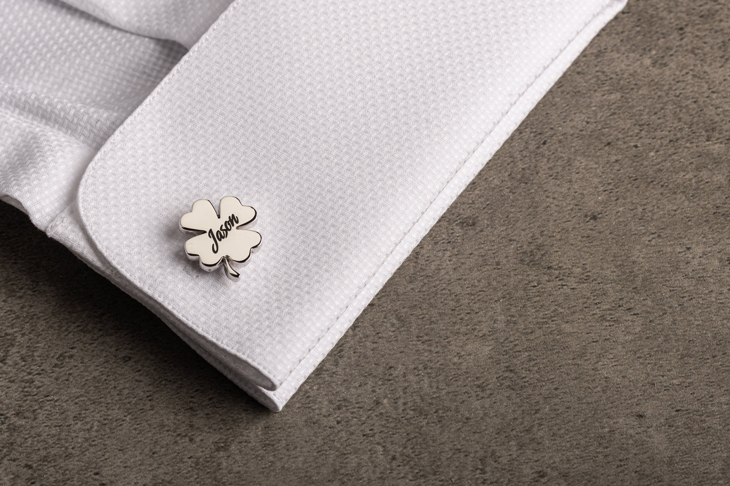 Personalized Four Leaf Clover Cufflinks - 925 Sterling Silver | Magnolia Men