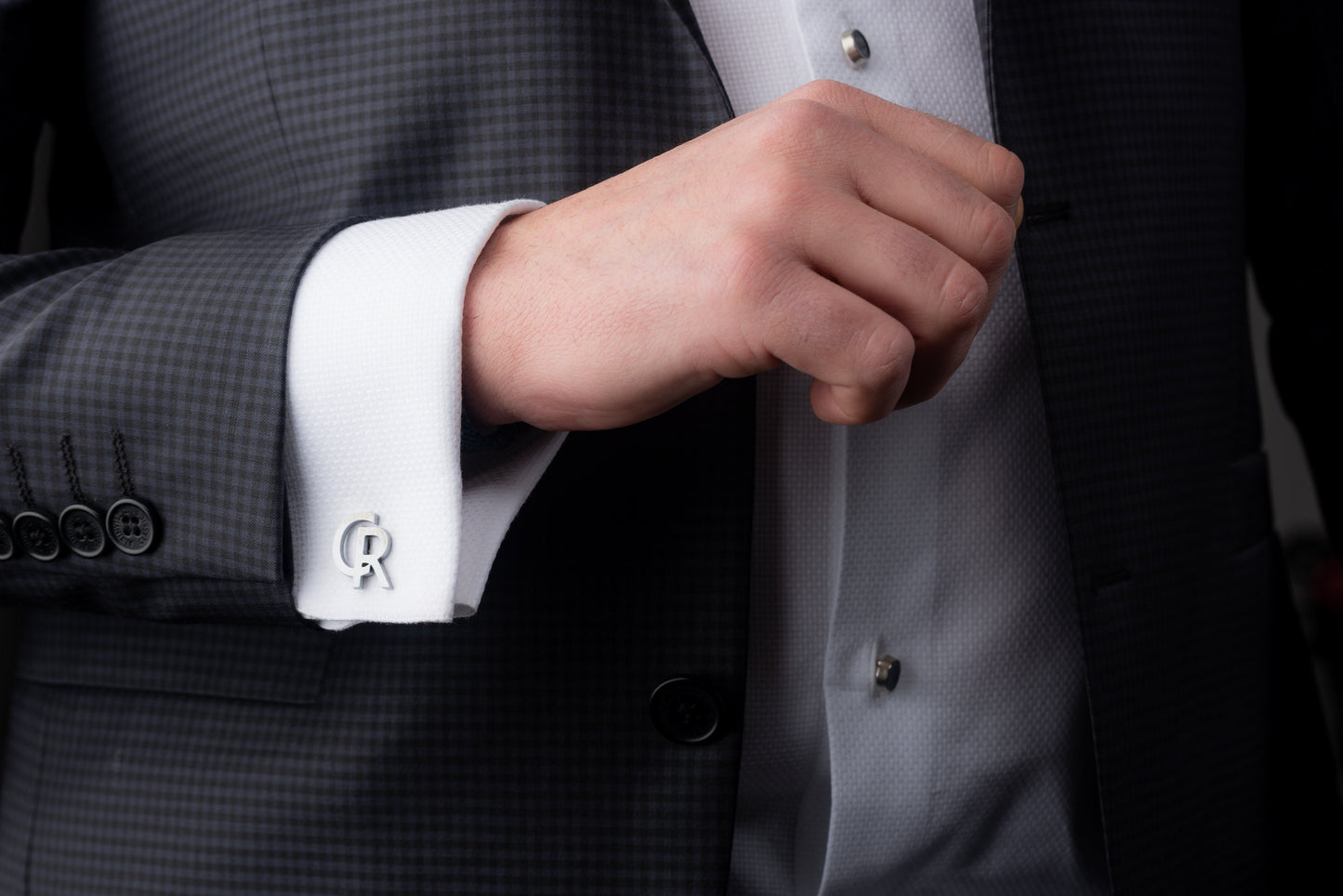 Personalized Initials Wedding Cufflinks - 925 Sterling Silver | Magnolia Men