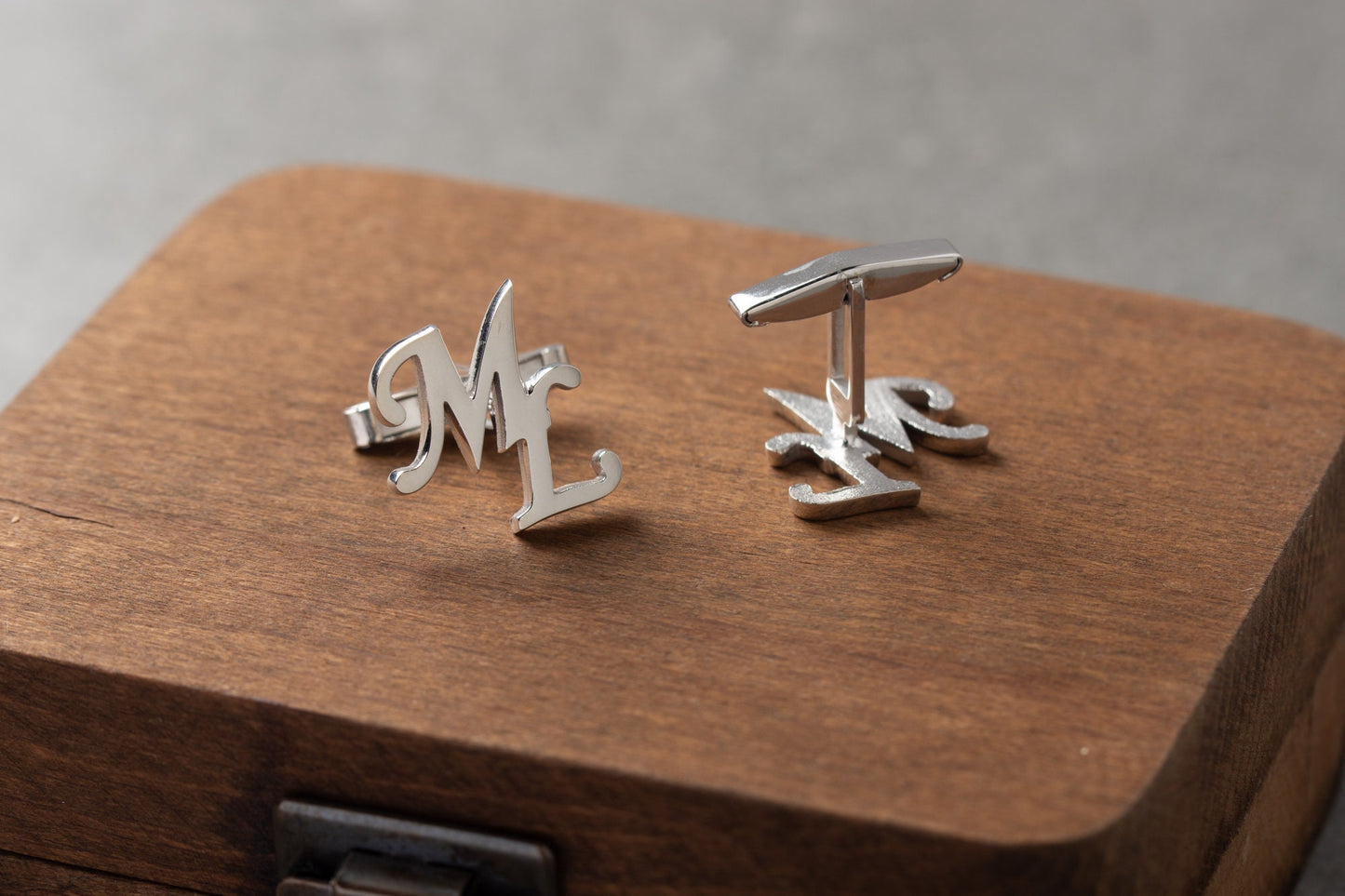 Personalized Initial Cutout Cufflinks - 925 Sterling Silver  | Magnolia Men