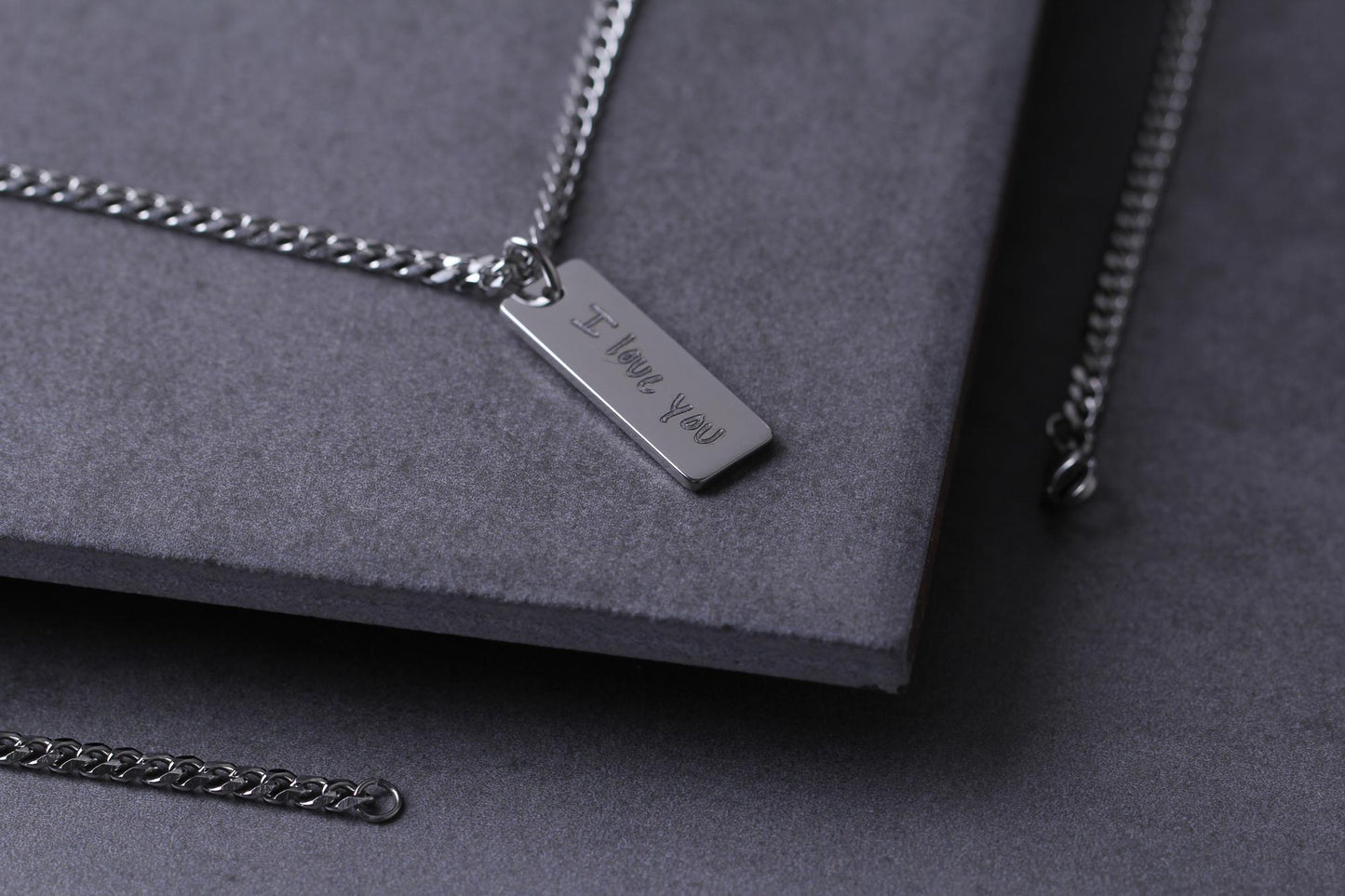 Actual Fingerprint Dog Tag Necklace - 316L Stainless Steel | Magnolia Men