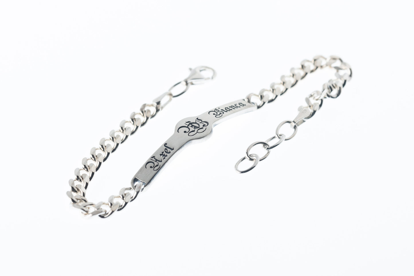 Personalized Men's ID Bracelet - 925 Sterling Silver Custom Name  | Magnolia Men
