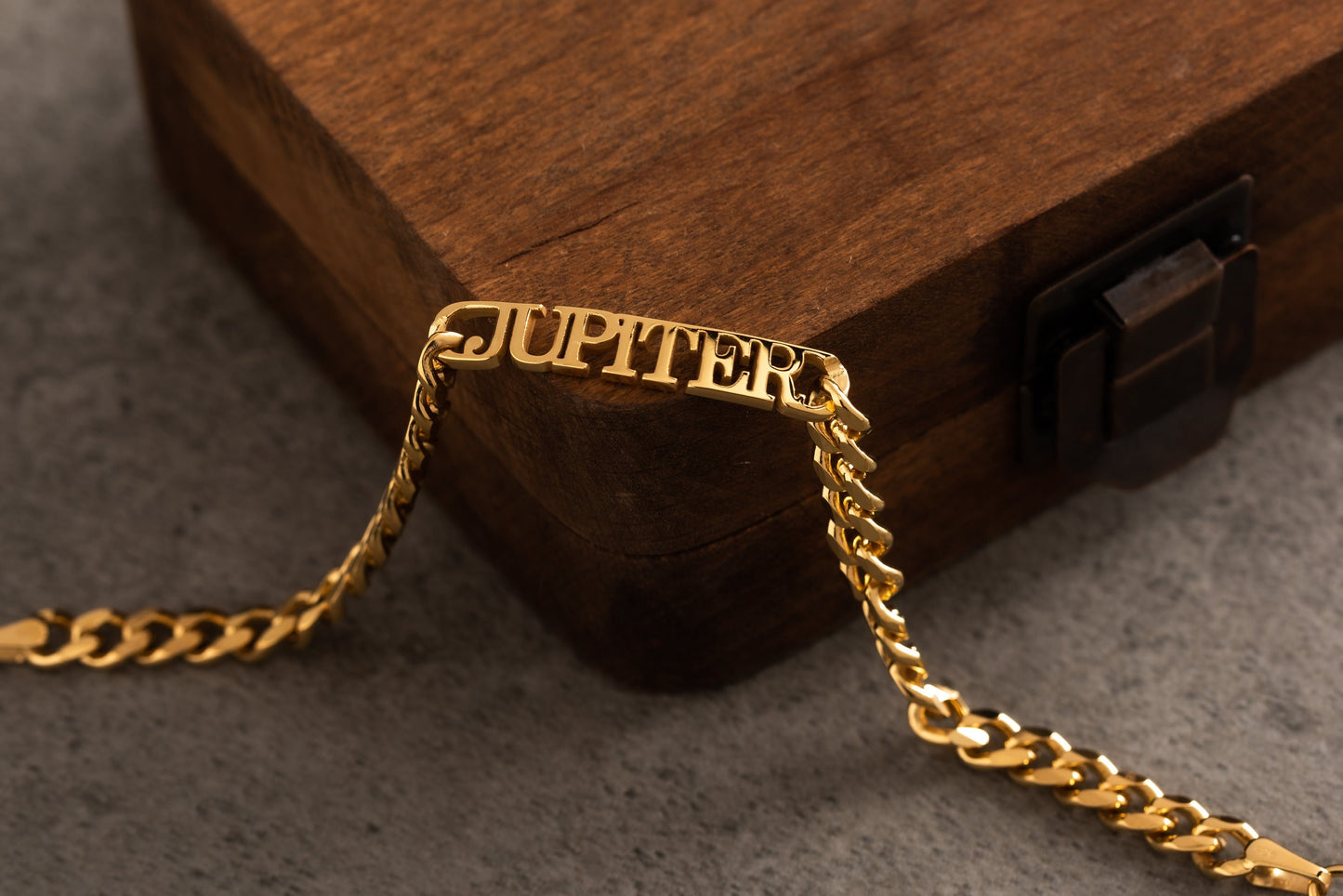 Custom silver cuff bracelet in a premium gift box