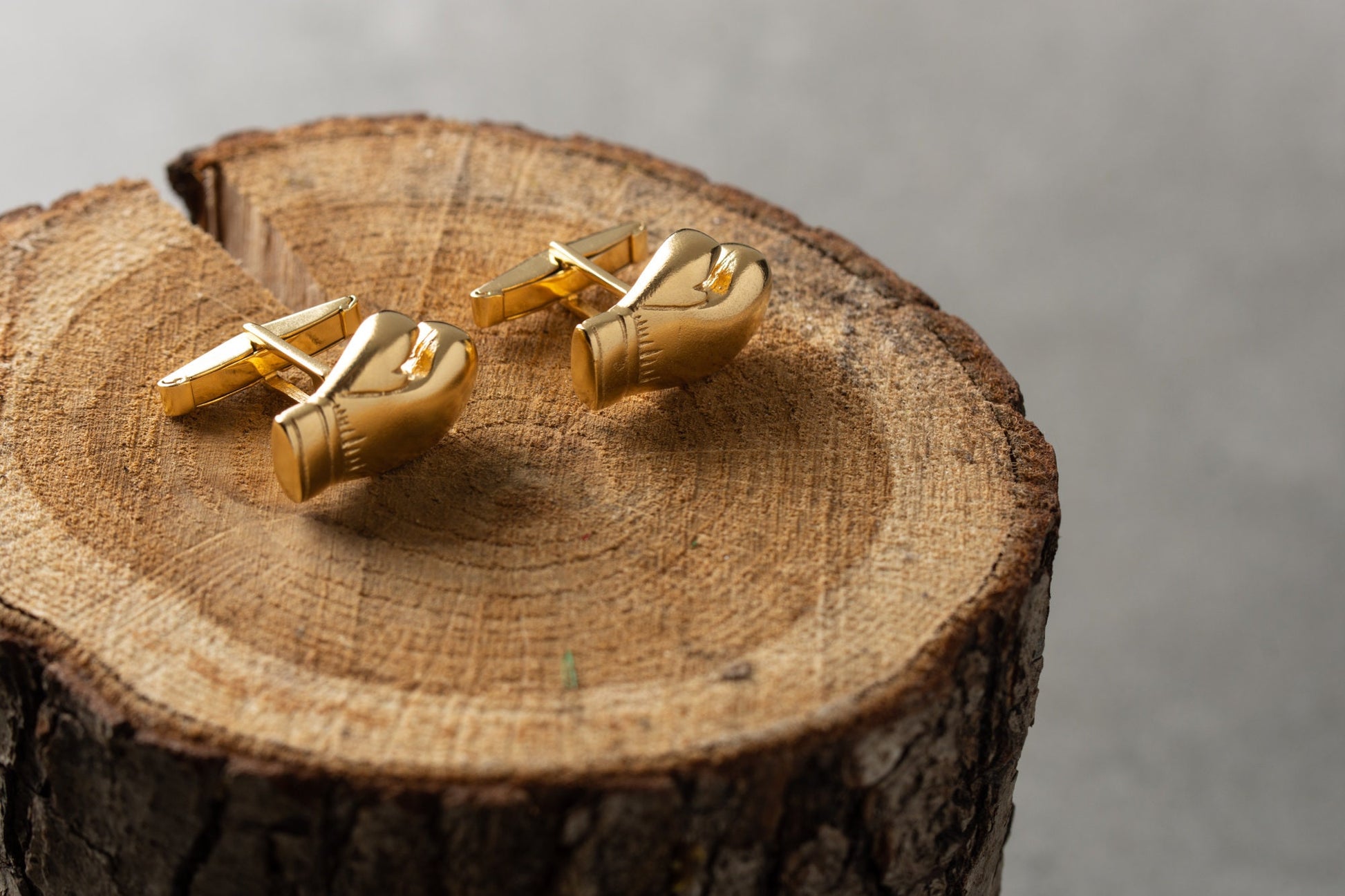 Custom sports themed cufflinks in a premium Magnolia Men jewelry box