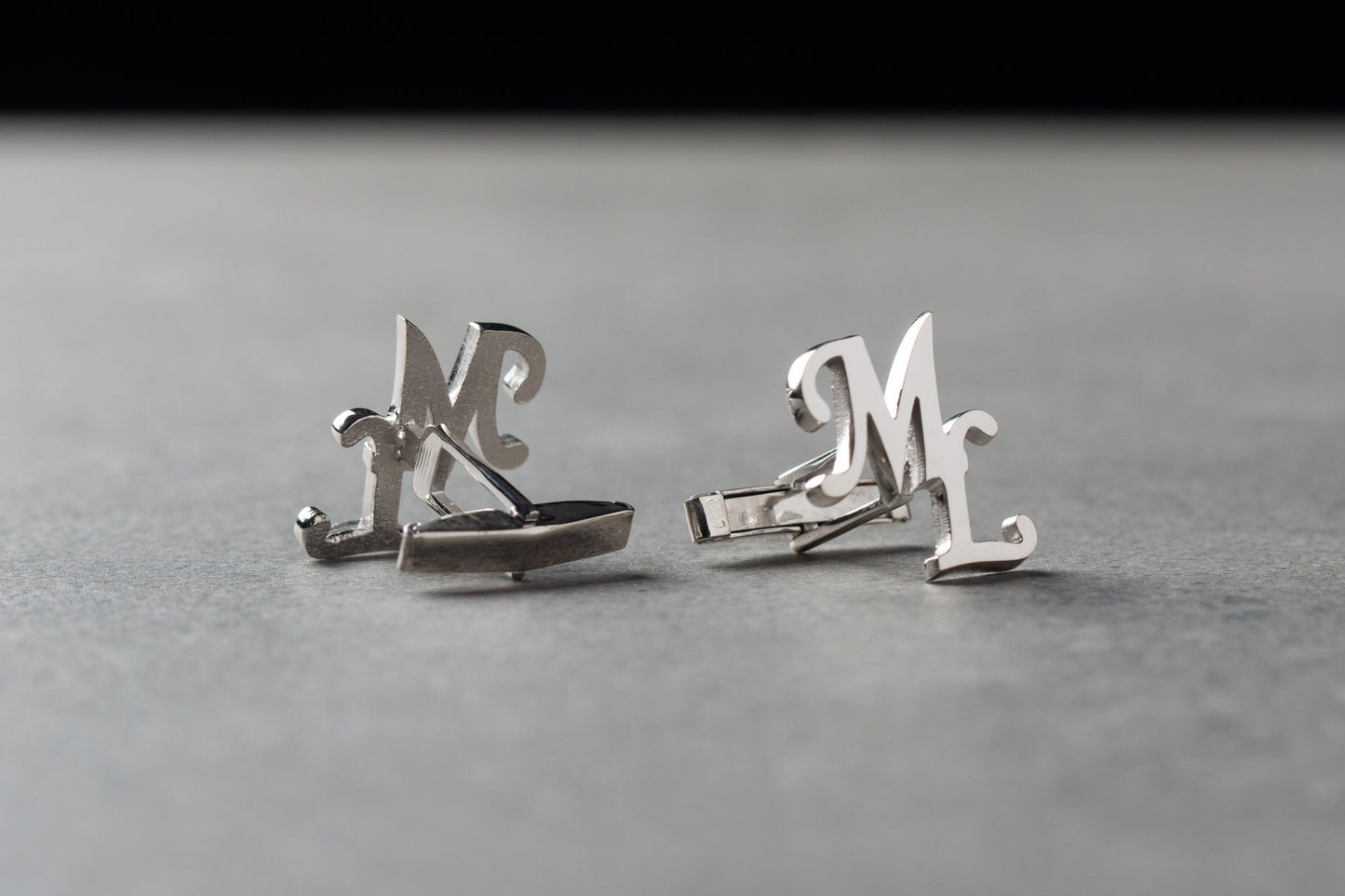 Custom initial cufflinks in a premium Magnolia Men signature gift box