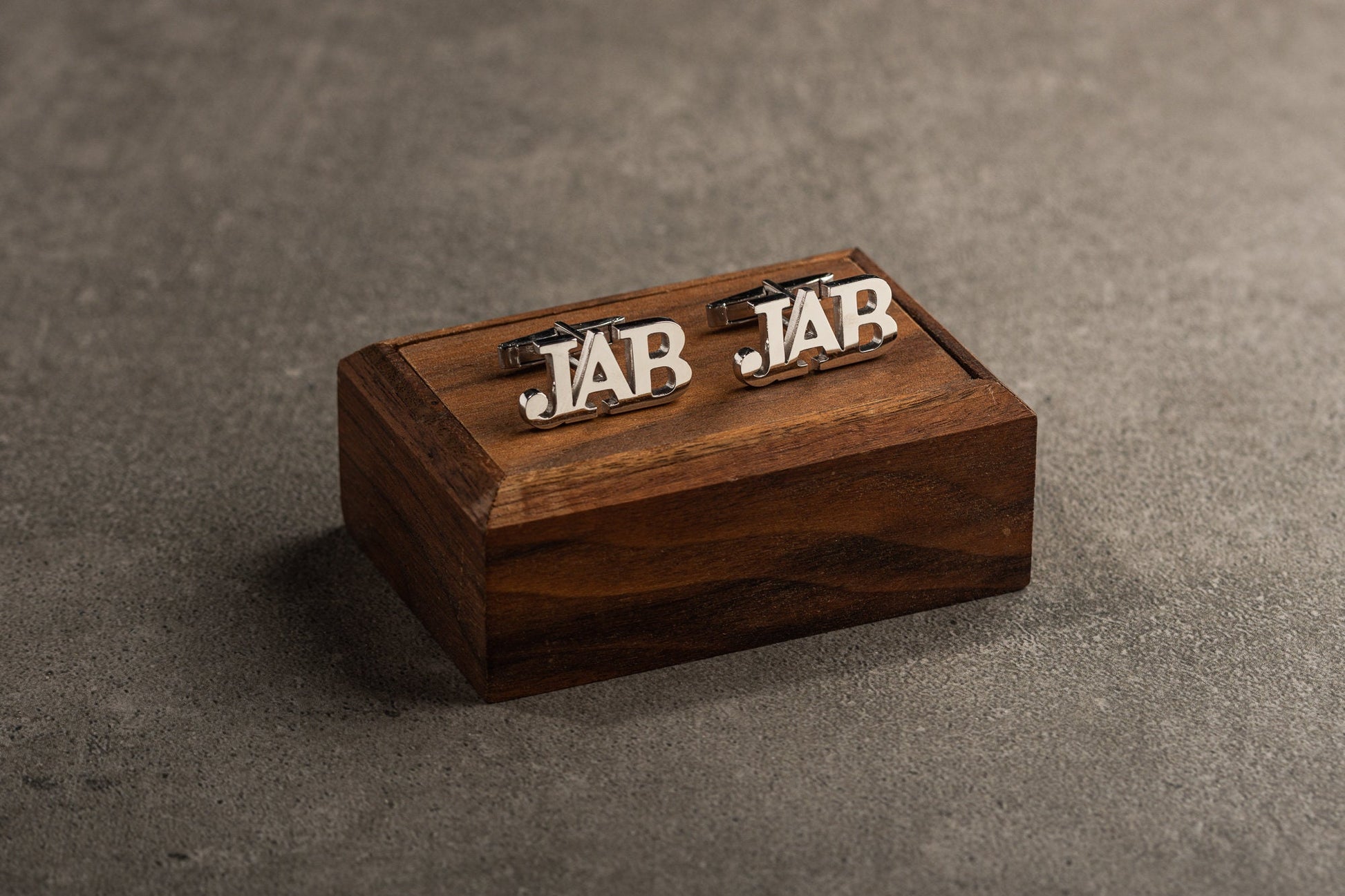 Handcrafted cufflinks in a premium Magnolia Men gift box presentation