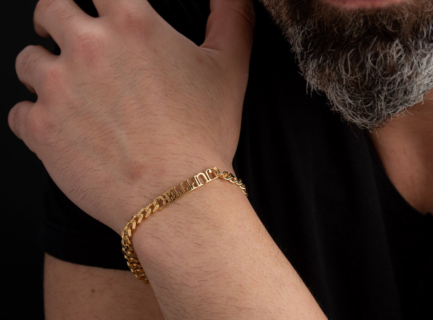 Personalized Men's 925 Sterling Silver Cuff Bracelet