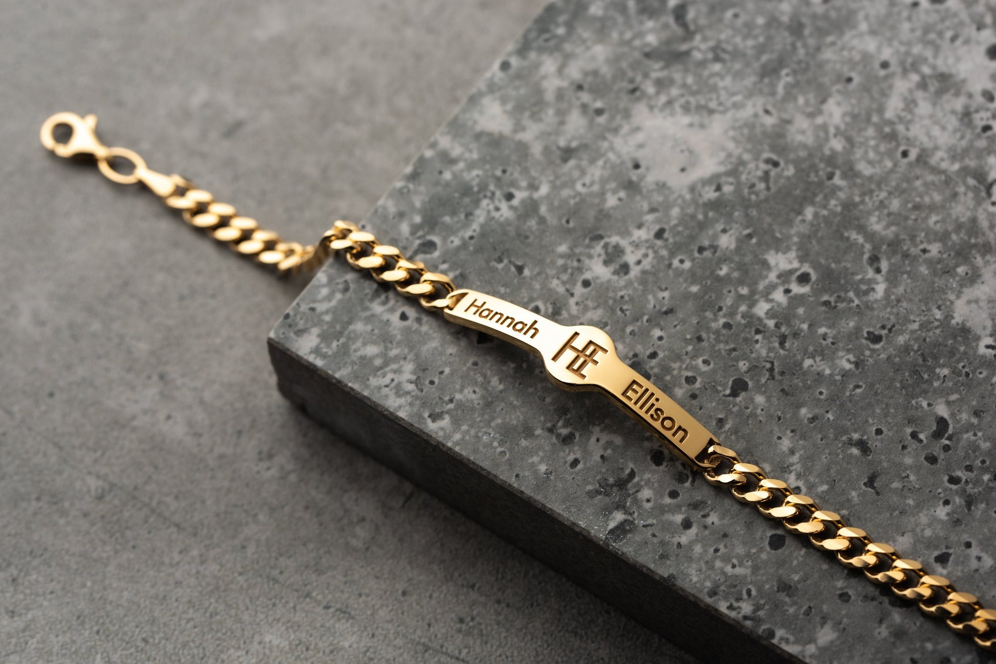 Handcrafted 925 sterling silver men's ID bracelet with custom name