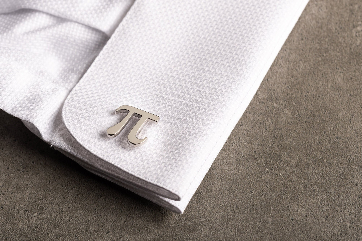 Handcrafted 925 sterling silver Pi symbol cufflinks for men