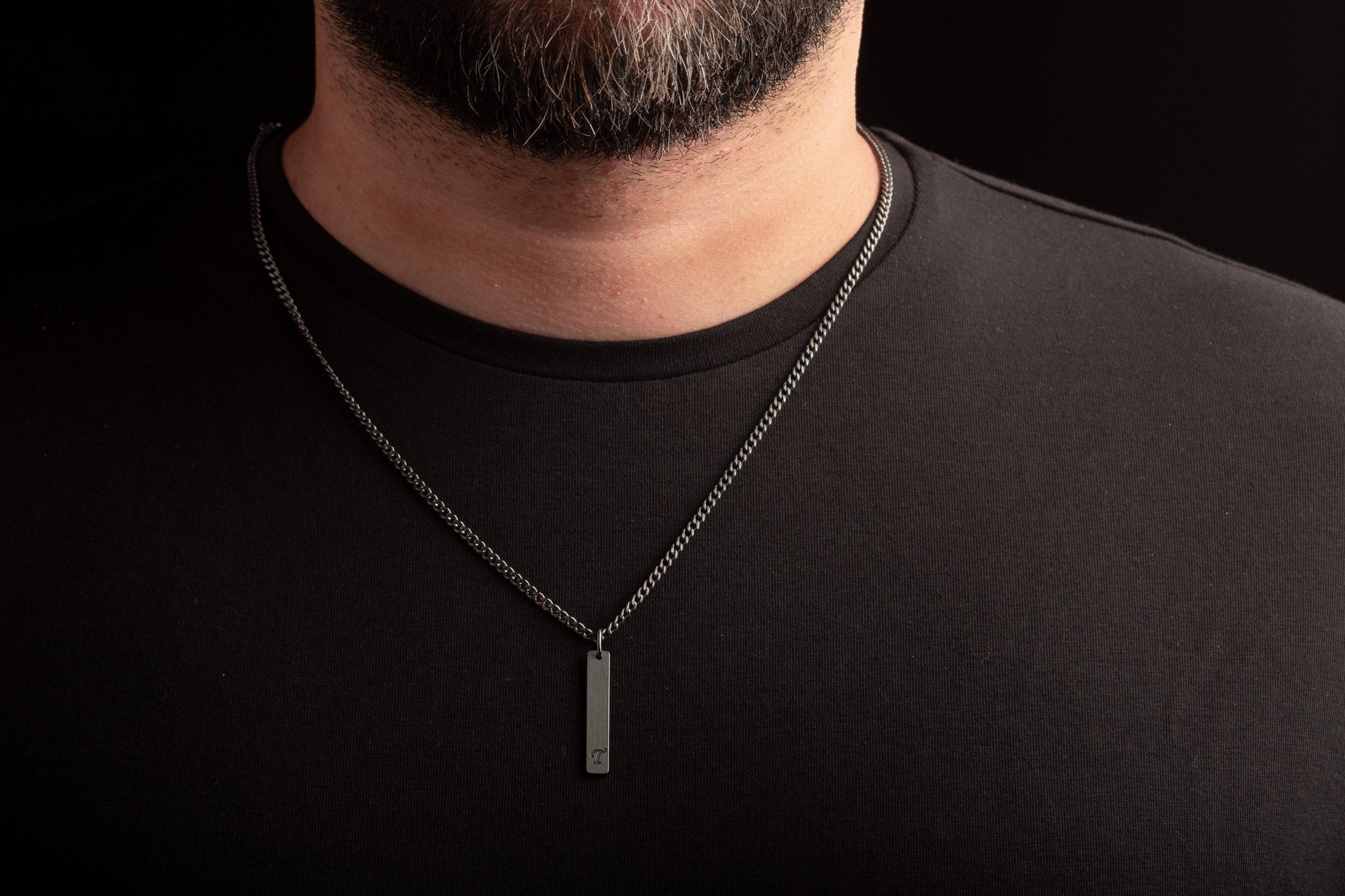 Handcrafted Personalized Sterling Silver Bar Necklace for Men - Magnolia Men