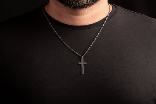 Personalized Sterling Silver Cross Necklace for Men - Magnolia Men